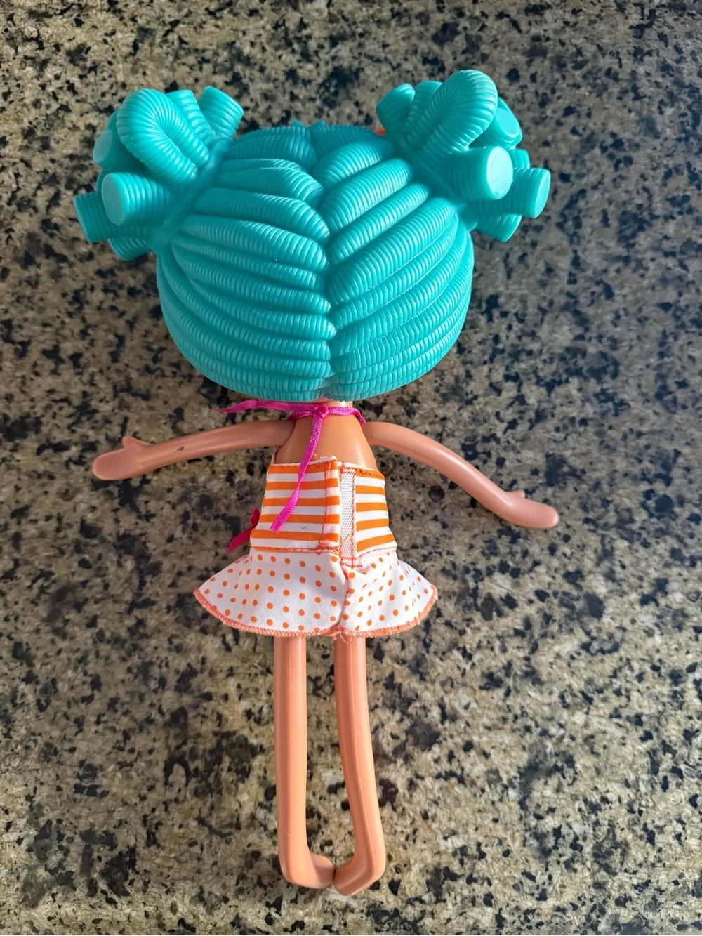 Teal and Orange Button-Eye Fashion Doll - Kids Toys